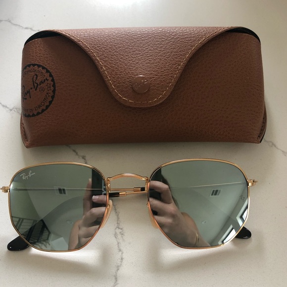 Ray-Ban Accessories - Ray-Ban Hexagonal Flat Lenses RB3548N Gold